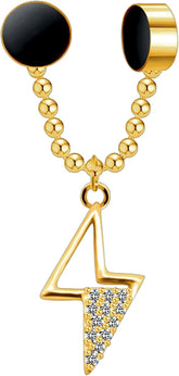 Gold Plated Septum Clips with Dangle and Magnetic Clasp, Nose Fashion, Cuff Hugger Decoration, Non-Piercing