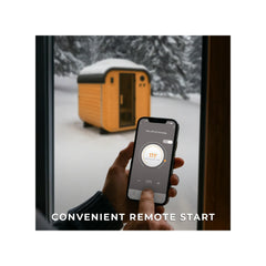 Backyard Discovery Lennon 4-6 Person Outdoor Cube Sauna, 9kW Heater