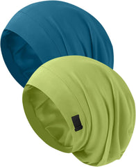Silk Bonnet for Sleeping Women, Adjustable Silky Satin Lined Sleep Cap, Silk Hair Wrap Slouch Beanie Hat