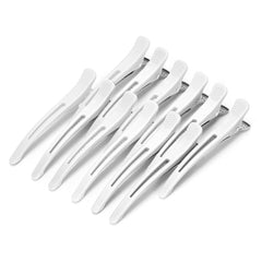 12PCS Hair Clips for Styling - No Crease Hair Clips for Women - Non Slip Duck Billed Hair Roller Clips with Silicone Band - Salon Hair Sectioning Clips