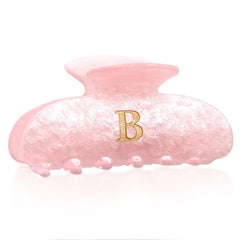 HAIMEIKANG Acrylic Letter Hair Clips For Women - Initial Cute Hair Claw Clips for Bridal Monogram Hair Claw Alphabet Hair Clip,Large Claw Clip for Thick Hair