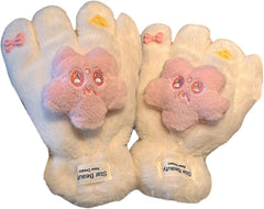 Gloves Mittens Cartoon Animal Thicken Mittens Thermal Full Finger for Winter Outdoor Sports Children Adult Wear