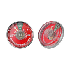 2PCS 100 Psi Water Fire Extinguisher Gauge for Stainless Steel Water Fire Extinguishers, Fits Amerex, Ansul, Badger, 1/8" NPT Thread, Stainless Steel Body, Clear Dial