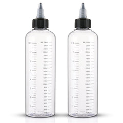Cosywell Applicator Bottles for Hair - 2 Pack, 16 Ounce Oil Bottles with Cap, PET Plastic, Refillable, Brown