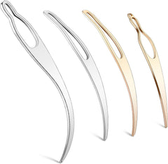 4 Pieces Sisterlock Retighten Tool, Dreadlock Tool for Hair, Dreadlock Crochet Needle, Loc Crochet Needle for Hair Extensions Styling Loc Maintenance(Rose Gold, Gold)