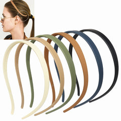 3 Pack Headbands Designed for Eyewear,Flex No Pressure Hairbands for Women Comfortable Plastic Headbands with Teeth-Matte Finish