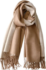 Floralies Cashmere Scarf for Women Wool Scarf Gift Box Double-sided Style Tassels Winter Thick Oversized Scarves Wraps