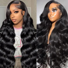 30 Inch 13x6 Lace Front Wigs Human Hair Pre Plucked Real Virgin Human Hair Wig Invisilbe Hairline Tiny Knots 200 Density Body Wave HD Lace Frontal Wigs 3X Longer Lifespan