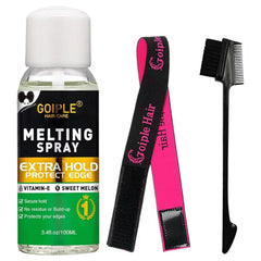 3.4 fl oz Lace Melting and Holding Spray Glue-Less Hair Adhesive for Wigs, Extra Hold Lace Melting Spray Adhesive Wig Spray for Closure Wigs Extensions, Wig Melting Spray Strong Natural Forming Hold