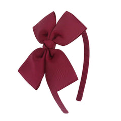 MEEDEE Fashion Black Bow Headband - Big Bow Grosgrain Ribbon Hair Hoop for Girls Toddlers Kids Party Decoration Cosplay Costume Makeup Handmade Hair Band