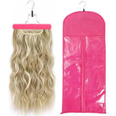 Hair Extension Holder, Extra Long Wig Storage Bag with Hanger for Multiple Wigs Hairpieces, Portable Wig Bags Storage Style Hair Travel Hair Extensions Bag (31.5 Inch, 1Pcs Black)