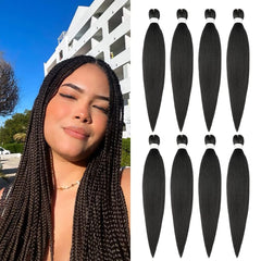 Braiding Hair Pre Stretched 26inch 3 Packs White Braiding hair Extensions Synthetic Crochet Braids, Hot Water Setting Professional Soft Yaki Texture. (26inch(3Packs),White#)