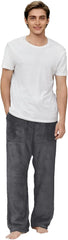SANGTREE Men's Fleece Pajama Pants - Thick Plush Fuzzy Sleepwear