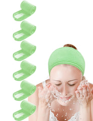 EUICAE Spa Headband Hair Wrap Sweat Headband Head Wrap Hair Towel Wrap Non-slip Stretchable Washable Makeup Headband for Face Wash Facial Treatment Sport Fits All White (White)