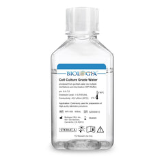 Lab Cell Culture Grade Sterile Water, Endotoxin <0.25 EU/mL, 500ml Multiple Distillations & Sterilization, USP Grade Solutions in Laboratories