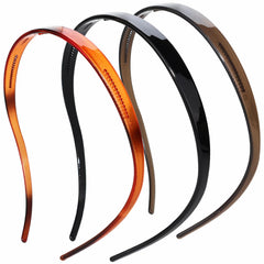 3 Pack Headbands Designed for Eyewear,Flex No Pressure Hairbands for Women Comfortable Plastic Headbands with Teeth-Matte Finish