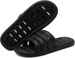 FINLEEO Shower Sandals with Drainage Holes - Quick Drying Bathroom & Gym Slippers for Men and Women