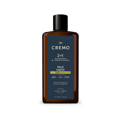 Cremo Bourbon & Oak 2 in 1 Shampoo & Conditioner for Men, A Sophisticated Blend of Distillers Spice, Fine Bourbon and White Oak, 16 Fl Oz