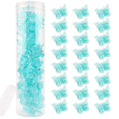 Ahoney 60PCS Mini Butterfly Hair Clips for Hair with Box Glitter 90s Y2k Hair Accessories for Girls Women (White)