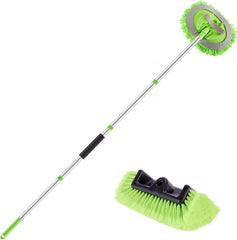 62''Car Wash Brush with Long Handle, Car Cleaning Brush with Soft Microfiber Bristles, Chenille Microfiber Car Washing Mop,Car Care Wash Kit for Truck RV SUV