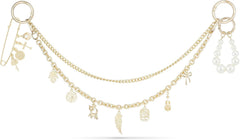4-in-1 Bag Charms Set, Elegant Gold Purse Charms with Pearl Beads, Shell Pendant, and Safety Pin, Handbag Charm