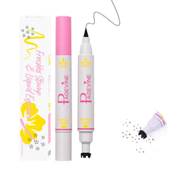 Freckle Pen Stamp and Black Eyeliner 2 in 1,Fake Freckles Stamp Liquid Eyeliner Pencil Kit,Dual Ended Faux Freckles Maker Pen for Sunkissed Makeup Natural Lifelike Long Lasting,02 MEDIUM
