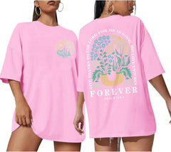 Christian Faith Tshirts for Women Jesus Religious Bible Verse Shirts Inspirational Floral Oversized Graphic Tees