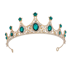 FORSEVEN Crystal Tiaras Birthday Crown for Women Wedding Rhinestones Princess Party Headbands Hair Accessories for Women and Girls Halloween Decorations Headband