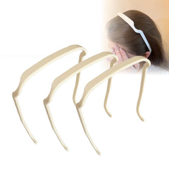 Sunglasses Shape Invisible Hair Hoops-Square Hairband ,Curly Thick Headband ,Square Invisible Hairband for Women & Men (Mixed color(3*pc), large)
