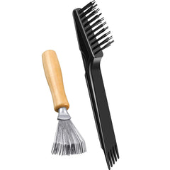 Boao 2 Pieces Hair Brush Cleaning Tool Comb Cleaner Brush Mini Comb Cleaning Hair Remover Tool for Removing Dust Home and Salon Use(Black Color)