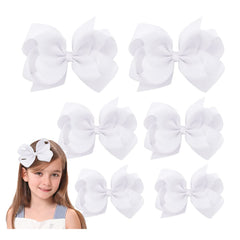 Red Hair Bows For Girls and Toddler - 6 pcs Red Bow 6 inch ×2, 4 inch ×2, 3 inch ×2 …