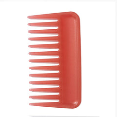 Mini Wide Tooth Detangling Comb for Curly, Wavy Hair - Portable Shower and Beard Comb for Men and Women, Styling for Wet, Dry, Long Hair (Brown)