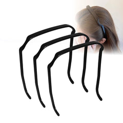 Sunglasses Shape Invisible Hair Hoops-Square Hairband ,Curly Thick Headband ,Square Invisible Hairband for Women & Men (Mixed color(3*pc), large)