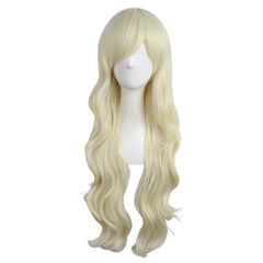 MapofBeauty 28"/70cm Charming Women's Long Curly Full Hair Wig (White)