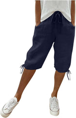 Women's Linen Pants, Drawstring Closure,Great for Laid - Back Days