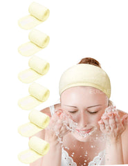 EUICAE Spa Headband Hair Wrap Sweat Headband Head Wrap Hair Towel Wrap Non-slip Stretchable Washable Makeup Headband for Face Wash Facial Treatment Sport Fits All White (White)