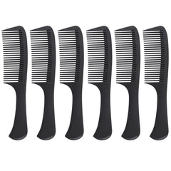 Large Detangling Comb With Professional Handle - Carbon Fiber, Cutting, Hairdressing, Styling, Round Tooth, Barber, Travel Hair Comb for Men and Women