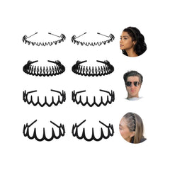 WOVOWOVO Plastic Hair Bands with Teeth, 10 Packs Thin Headbands for Women Girls Teens, Non Slip Hair Comb Head Bands Hair Accessories