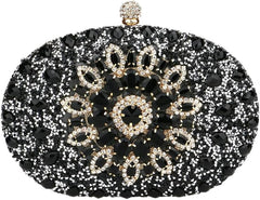 Halemet Rhinestone Evening Bags for Women Formal Sparkly Clutch Purse Trendy Evening Clutch Bag Wedding Prom Cocktail Party