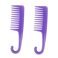 Wapodeai Wide Tooth Comb Detangling Hair Brush, Premium Care Handgrip Comb, Apply to For Curly, Wet, Dry, Thick Hair Etc. (Purple)