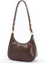 Shoulder Bags for Women Small Hobo Bags Crescent Shaped Cute Retro Tote Handbag Mini Clutch Purse with Zipper Closure