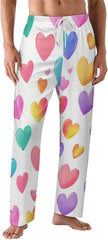 Lemon Prints Pajama Pants for Men Soft Lightweight Lounge Pj Bottoms with Drawstring Pockets