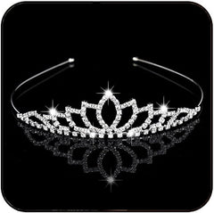 Kilshye Silver Tiaras and Crowns Rhinestone Wedding Tiara Birthday Prom Crown Hair Accessories for Women