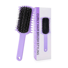Curly Hair Brush, Volume Curl Defining Brush for Detangling Shaping and Styling Women's Curls, Reduce Pulling (Green)