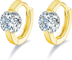 2 Ct Moissanite Earrings 925 Sterling Silver Moissanite Hoop Earrings Diamond Jewelry Gifts for Women Wife