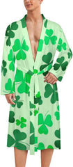Love Alaskan Lounge Bathrobe Floral Soft Knit Spa Robes For Men Women Travel Pajamas Knee Length Swimming Bath Robes