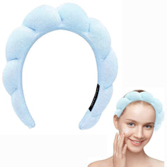 Women's Spa Headband, Headband for Washing Face, Makeup Removal, Shower, Skincare (Black, 1 Count)