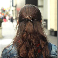 Dreamyn Round Hair Clips Hollow Circle Hair Barrettes Fashion Geometric Hairpins Minimalist Hair Accessories Hair Jewelry for Women (Gold)