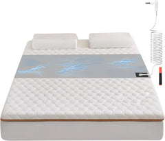 Grounding Sheets,Grounding Mat for Bed 10% Pure Silver Fiber+90% Organic Cotton,with 15Ft Grounding Cord,Fixed Clips,Test Pen,104 * 23.6inch Suitable for All Mattress Sizes(Grey)