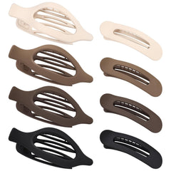 8 Pcs Flat Hair Clips, Neutral Color Flat Claw Clips 2 Styles Hair Claws for Women Girls Thin Hair French Hair Barrettes Accessories